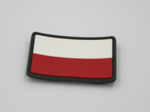 Plakietka flaga biało-czerwona PCV