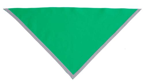 Chusta zielona z lamówką szarą