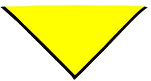 Chusta żółta z lamówką czarną