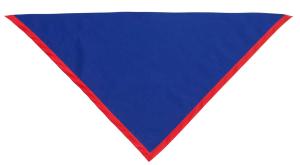 Chusta chabrowa z lamówką czerwoną