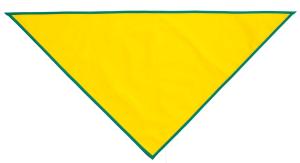 Chusta żółta z lamówką zieloną