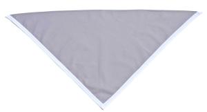 Chusta szara z lamówką białą