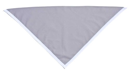 Chusta szara z lamówką białą